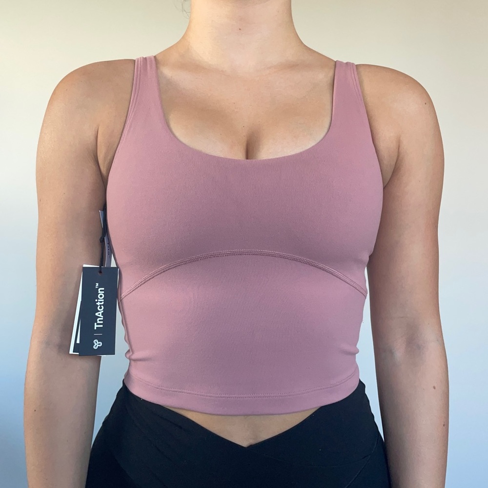 NWT Aritzia TnAction Life Ashy Pink Mauve Life Core Bound Sports Tank Top